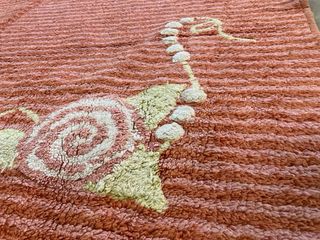 Tappeto cameretta rosa con fiori