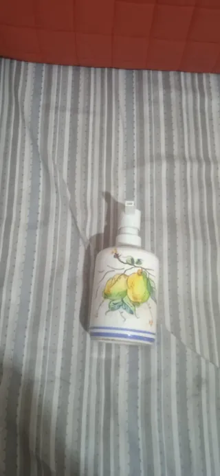 Dispenser portasapone ceramica limoni
