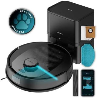 Robot aspirador láser con base de autovaciado