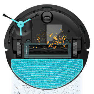 Robot aspirador láser con base de autovaciado