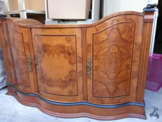 Mueble recibidor  Vitge madera y cristal