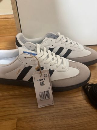 Adidas Samba Blancas y Grises