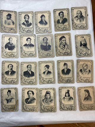 20 Scatole di fiammiferi del XIX secolo con ritratti. Fototipia