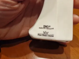 Coppia sposi porcellana bianca con fiore