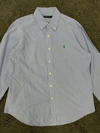 Camisa Polo Ralph Lauren L Hombre Azul Cuadros