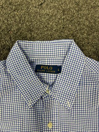 Camisa Polo Ralph Lauren L Hombre Azul Cuadros