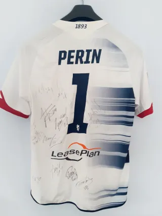 Maglia calcio Perin #1 Genoa 2016 autografata