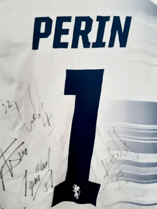 Maglia calcio Perin #1 Genoa 2016 autografata