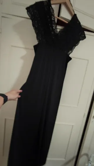 Vestido negro fiesta encaje