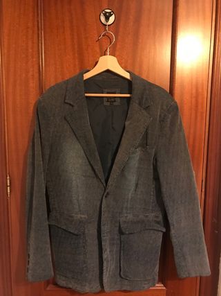 Americana hombre azul jaspeada