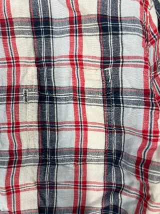 Camisa Levis L hombre cuadros rojos y negros