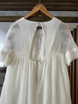 Mono Zara bordado flores blanco