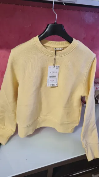 Sudadera amarilla ZARA mujer Talla S