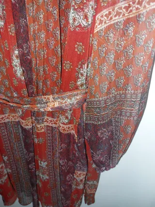 Vestido Mango Étnico Estampado Talla XS