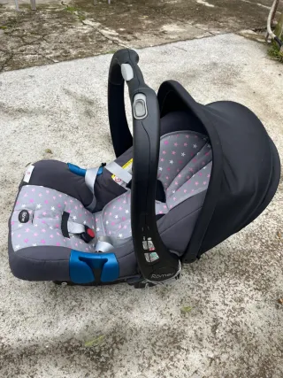 Silla bebé Romer+ base Isofix+funda asiento