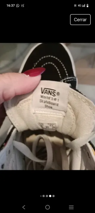 Zapatillas Vans Negras y Blancas