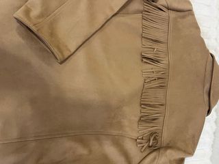 Chaqueta beige con flecos Talla 48