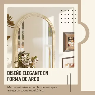 Espejo Rattan Arco Beige