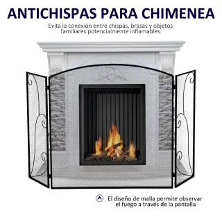 Salvachispas para chimenea de metal