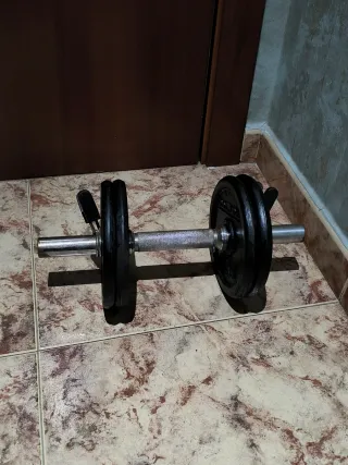 Mancuerna ajustable con discos