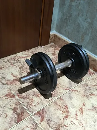 Mancuerna ajustable con discos