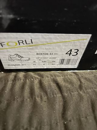 Botas de seguridad FORLI Boston S3 SRC Talla 43