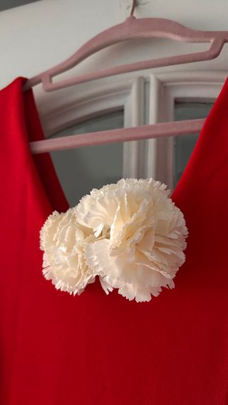 Vestido Flamenca Sevillana Rojo Volantes