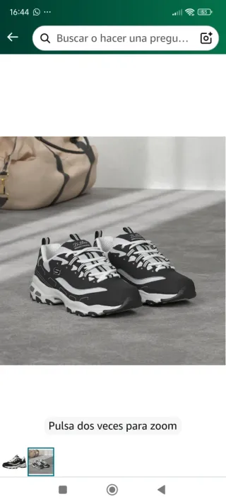 Zapatillas Skechers Negras y Blancas