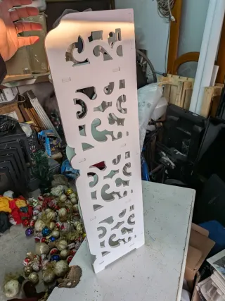 Angoliera bianca in legno alta 80 cm x 22