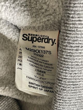 Casaco Superdry com fecho e capuz XXL