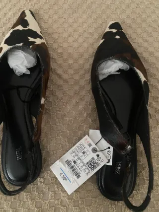 Zapatos Zara Talla 37 Estampado Animal Print