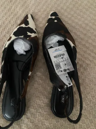 Zapatos Zara Talla 37 Estampado Animal Print