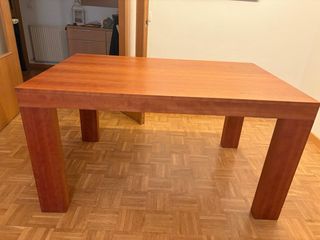 Mesa Comedor Madera con 4 Sillas Tapizadas