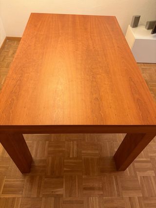 Mesa Comedor Madera con 4 Sillas Tapizadas