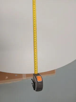 Mesa de oficina redonda gris