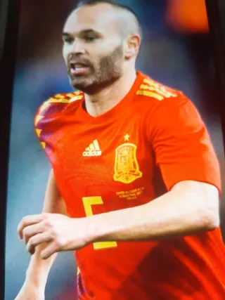Camiseta España Iniesta Nº6 Firmada Player Issue
