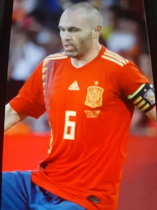 Camiseta España Iniesta Nº6 Firmada Player Issue