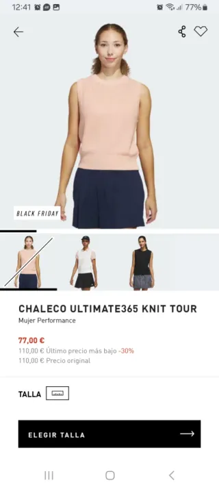 Chaleco Adidas Rosa Tejido