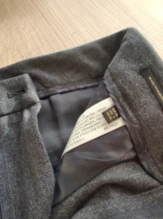Pantalón Massimo Dutti gris jaspeado