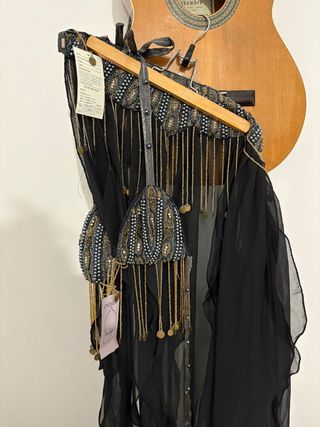 Conjunto Danza Vientre Negro y Dorado