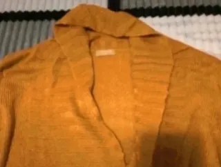 Rebeca cruzada mujer 6 botones mostaza