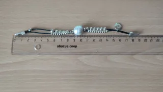 Pulsera negra bolas Zamak y perla