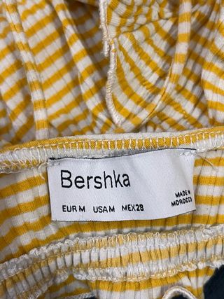 Crop top cuadros amarillo