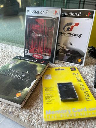 Consola PS2 Slim + Memory Card + Juegos