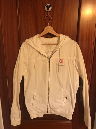 Chaqueta con capucha blanca hombre Talla M