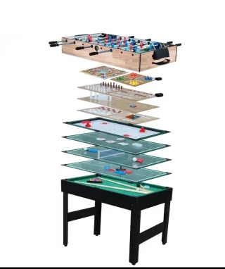 Mesa Multijuego: Futbolín, Billar y más.