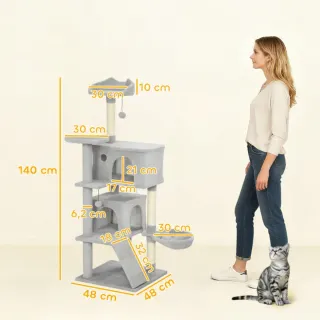 Rascador para gatos gris