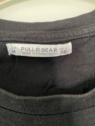 Camiseta Crop Pull&Bear Negra Talla M