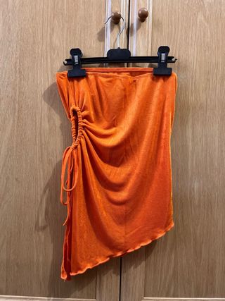 Top Naranja Drapeado