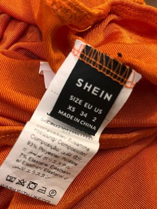 Top Naranja Drapeado